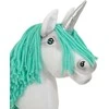 Hobby Horse vienaragis su lazda balta spalva su mėtų karčiais ir sidabriniu ragu