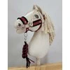 Hobby horsing kantaras ir pavadys – juoda ir burgundiška
