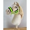 Super Hobby Horse Hobio arklio kantaras su pavadžiu, juodas/neoninis žalias