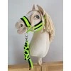 Super Hobby Horse Hobio arklio kantaras su pavadžiu, juodas/neoninis žalias