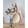 Super Hobby Horse Hobio žirgo kantaras A3 su juoda pūkuota apdaila ir pavadžiu