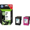 HP rašalo kasečių rinkinys HP 301+HP 301, HP301+HP301=N9J72AE, įskaitant juodą ir spalvotą, CH561EE+CH562EE, pakeičia CR340EE, J3M81AE