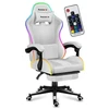 Ausinės Huzaro Force 4.7 RGB Balta Žaidimų Kėdė
