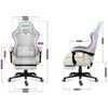 Ausinės Huzaro Force 4.7 RGB Balta Žaidimų Kėdė