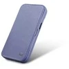 iCarer CE Premium Leather Folio dėklas iPhone 14 Pro Max , magnetinis atlenkiamasis odinis dėklas MagSafe , šviesiai violetinės spalvos (WMI14220716-LP)