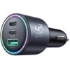 Joyroom JR-CCN07 145W automobilinis įkroviklis 2xUSB-C USB-A + 100W USB-C laidas - tamsiai pilkas