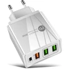 Įkroviklis PD+QC3.0 36W, su greito įkrovimo funkcija, baltas