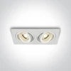 Įleidžiamas pakreipiamas šviestuvas, GU10, baltas, 51205ABG/W