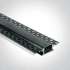 Įleidžiamas profilis, juodas, 2m, komplektuojamas su juodu difuzoriumi ir užbaigimais, 20mm LED juostai, 7904TR/B