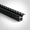 Įleidžiamas profilis, juodas, 2m, komplektuojamas su baltu difuzoriumi ir užbaigimais, 12mm LED juostai, 7903TR/B
