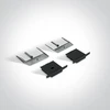 Įleidžiamas profilis, juodas, 2m, komplektuojamas su juodu difuzoriumi ir užbaigimais, 25mm LED juostai, 7910R/B/B