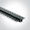 Įleidžiamas profilis, juodas, 2m, komplektuojamas su juodu difuzoriumi ir užbaigimais, 10mm LED juostai, 7901TR/B