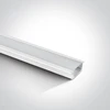 Įleidžiamas profilis su baltu difuzoriumi, 2m, 7902R/W. Komplektuojama su 2 poromis užbaigimų