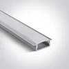 Įleidžiamas profilis su baltu difuzoriumi, 2m, 7906R/AL. Komplektuojama su 2 poromis užbaigimų. Tinkama LED juostoms 20 mm.