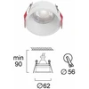 Įleidžiamas šviestuvas DALAS, GU10, baltas, 62mm, 4335800