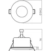 Įleidžiamas šviestuvas ELC 1101, GU10, chromo sp., IP54