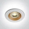 Įleidžiamas šviestuvas, GU10, baltas/žalvario sp., 10105ALG/W/BS