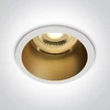 Įleidžiamas šviestuvas, GU10, baltos/žalvario sp., 10105D8/W/BS