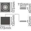 Ledvance Įleidžiamas šviestuvas MULTI 1x30W 3000K FL WT/BK