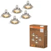 Įleidžiamas šviestuvas SPOT, GU10, šlifuoto nikelio sp., su 2,6W 2700K LED lempute, 5vnt.