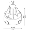 Įleidžiamo į žemę šviestuvo CNC/INC 50 rėmelis