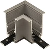 Įleidžiamo magnetinės sistemos ZAMBELIS bėgelio horizontalus kampinis sujungimas, tamsaus sidabro sp., 48V, 2084NCK-C2