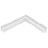 Įleidžiamo magnetinio bėgelio ZAMBELIS horizontalus kampinis sujungimas, baltas, 2084W-C2
