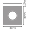 Įleidžiamo šviestuvo žiedas SP CBO IP65/5X RING FIX SQUARE, šlifuoto nikelio sp.
