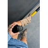 Ilgaauliai batai su stambiu kulnu ir sagtimi, pilkai smėlio spalvos