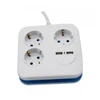 Ilgintuvas 3-vietis V-TAC, 2usb jungtys, 3G1.5MM2 X1.4M, baltas, kvadratinis
