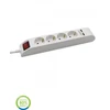Ilgintuvas 4-vietis V-TAC, 2 usb jungtys, baltos spalvos, šviečiantis įjungimo mygtukas