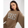 Ilgo kirpimo ruda moteriška palaidinė su užrašu TEXAS kasdienai Ex Moda