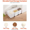 VEVOR Ingredientų dėžės su rateliais, 3 vnt.