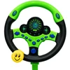 Interactive Steering Wheel on Stand with Pedals Lights Sounds Žalias