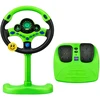 Interactive Steering Wheel on Stand with Pedals Lights Sounds Žalias
