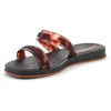 IPANEMA GLOW TRENDY SLIDE AD moteriškos šlepetės, juodos/vėžlio rašto/rudos spalvos, 27421-BR850