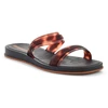 IPANEMA GLOW TRENDY SLIDE AD moteriškos šlepetės, juodos/vėžlio rašto/rudos spalvos, 27421-BR850