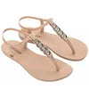 Ipanema Sandal Class moteriškos šlepetės, šviesiai smėlio spalvos su auksine apdaila