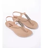 Ipanema Sandal Class moteriškos šlepetės, šviesiai smėlio spalvos su auksine apdaila