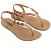 Ipanema Sandal Class moteriškos šlepetės-sandalai smėlio spalvos su auksine detalėmis