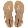 Ipanema Sandal Class moteriškos šlepetės-sandalai smėlio spalvos su auksine detalėmis