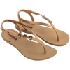 Ipanema Sandal Class moteriškos šlepetės-sandalai smėlio spalvos su auksine detalėmis