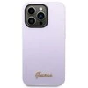 Guess GUHCP14XSLSMU Apple iPhone 14 Pro Max 6,7″ violetinės spalvos kietas dėklas Silicone Vintage Gold Logo