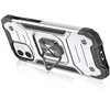 Wozinsky Ring Armor Apple iPhone 14 armored magnetic holder ring dėklas telefonui sidabrinės spalvos