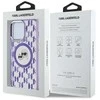 Dėklas Karl Lagerfeld KLHMP15LHMCKMHU Apple iPhone 15 Pro 6.1″ violetinės spalvos IML Monogram Karl&Choupette Head M