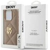 DKNY DKHCP15XPQDSLE Apple iPhone 15 Pro Max 6.7" dėklas telefonui gelsvos spalvos Quilted Stack Logo