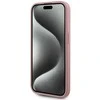 Karl Lagerfeld Wrinkled PU Signature Logo dėklas telefonui Apple iPhone 15 Pro Max rožinės spalvos