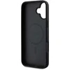Guess GUHMP16SPSAHMCK Apple iPhone 16 6.1″ juodos spalvos kietas dėklas Saffiano Classic Logo MagSafe