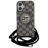 Karl Lagerfeld KLHMP16SHCKCKLCK Apple iPhone 16 6.1″ juodos spalvos kietas dėklas IML Crossbody Monogram Karl & & Chou
