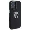 DKNY DKHCP16SSMCBSK Apple iPhone 16 6.1" dėklas telefonui juodos spalvos Liquid Silikoninis Metal Logo